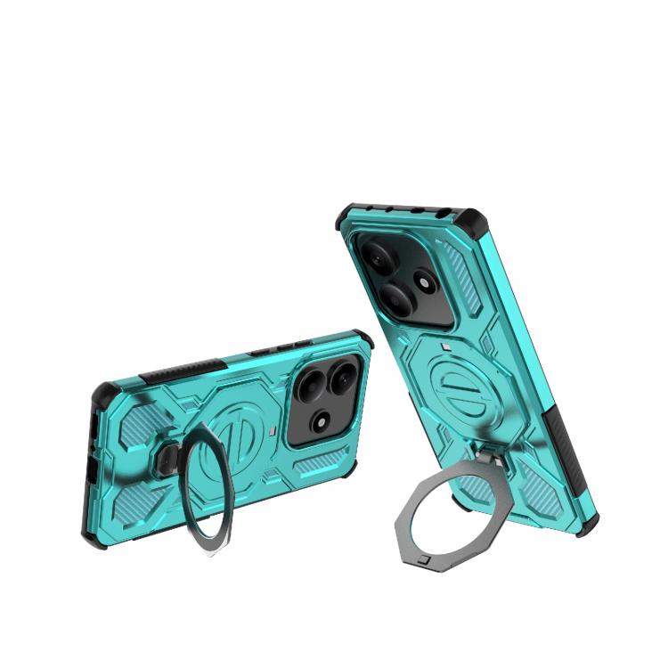Funda magnética de TPU y PC MagSafe de color sólido para Redmi Note 14 5G J-20 (azul lago)