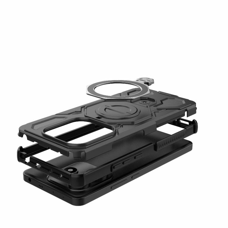 Funda magnética de TPU y PC MagSafe de color sólido para Redmi Note 14 5G J-20 (negro)