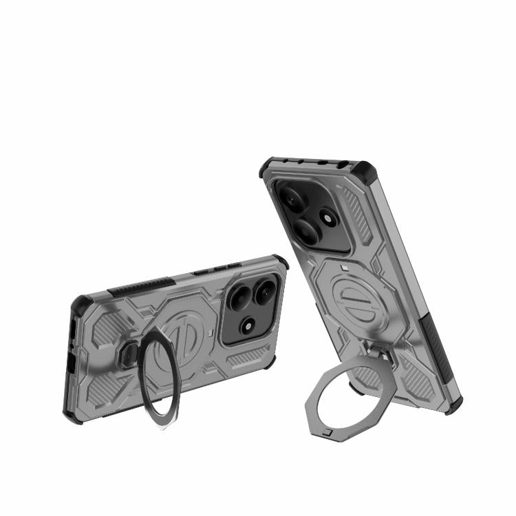 Funda magnética de TPU y PC MagSafe de color sólido para Redmi Note 14 5G J-20 (gris)