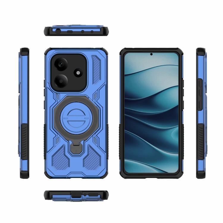 Funda magnética de TPU y PC MagSafe de color sólido para Redmi Note 14 5G J-20 (azul)