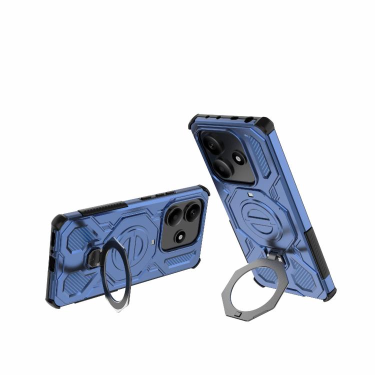 Funda magnética de TPU y PC MagSafe de color sólido para Redmi Note 14 5G J-20 (azul)