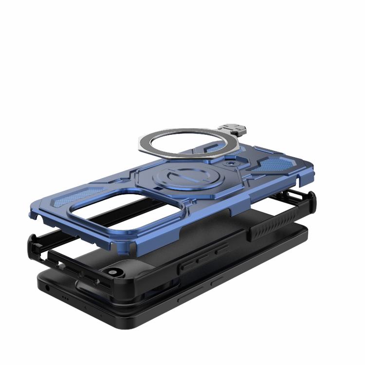 Funda magnética de TPU y PC MagSafe de color sólido para Redmi Note 14 5G J-20 (azul)