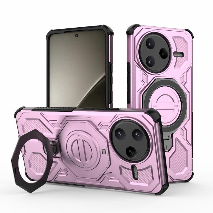 Funda magnética de TPU y PC MagSafe de color sólido para Redmi K80 Pro 5G J-20 (rosa)