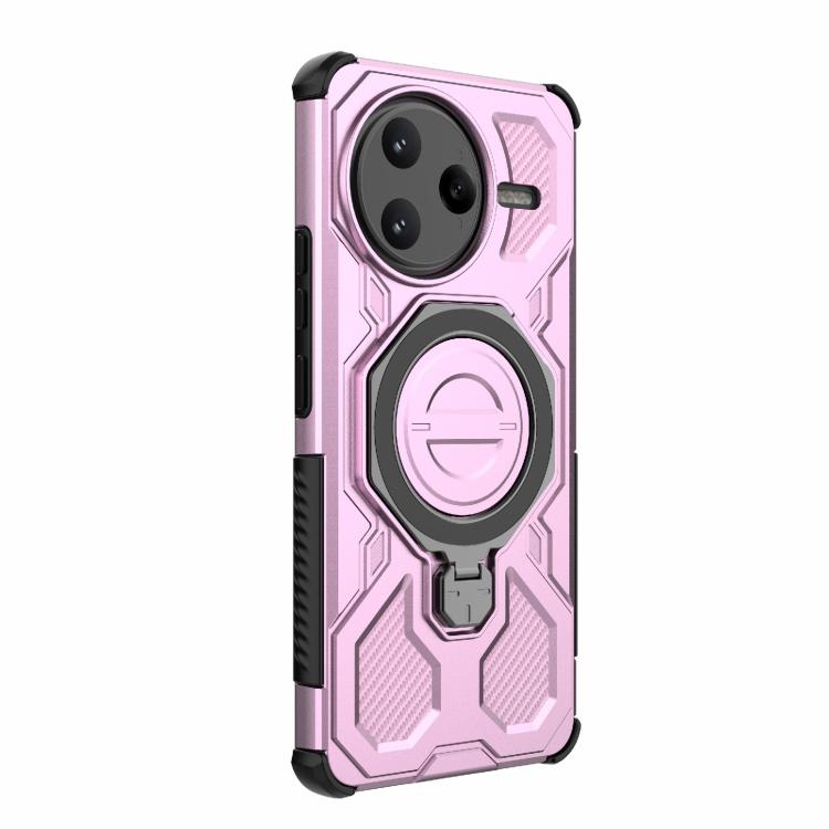 Funda magnética de TPU y PC MagSafe de color sólido para Redmi K80 Pro 5G J-20 (rosa)