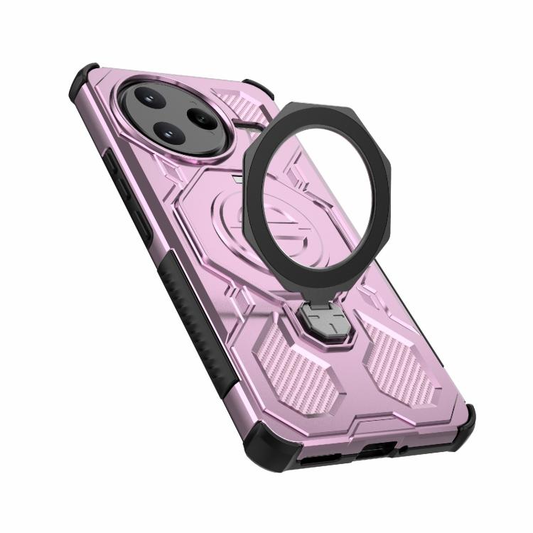 Funda magnética de TPU y PC MagSafe de color sólido para Redmi K80 Pro 5G J-20 (rosa)