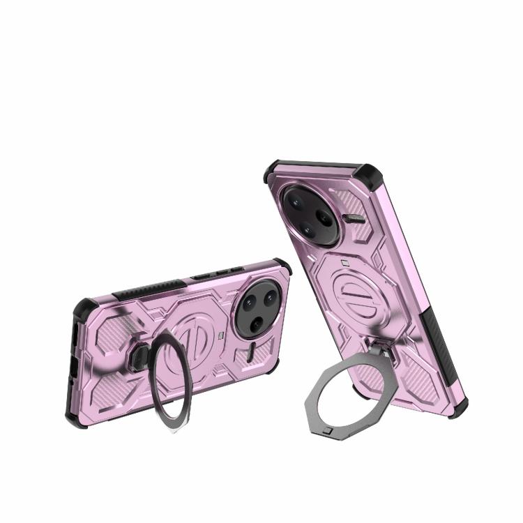 Funda magnética de TPU y PC MagSafe de color sólido para Redmi K80 Pro 5G J-20 (rosa)