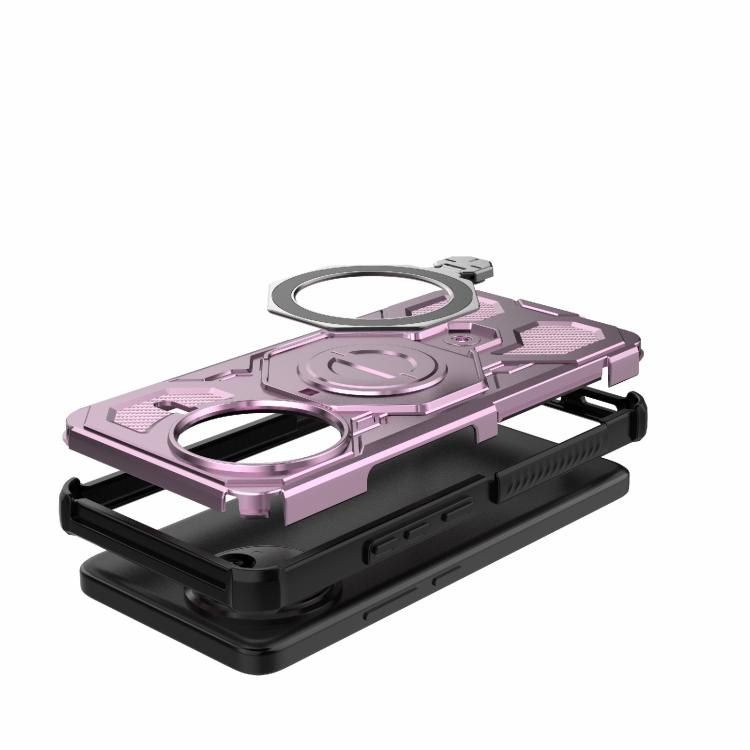 Funda magnética de TPU y PC MagSafe de color sólido para Redmi K80 Pro 5G J-20 (rosa)