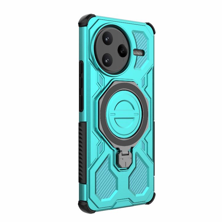 Funda magnética de TPU y PC MagSafe de color sólido para Redmi K80 Pro 5G J-20 (azul lago)