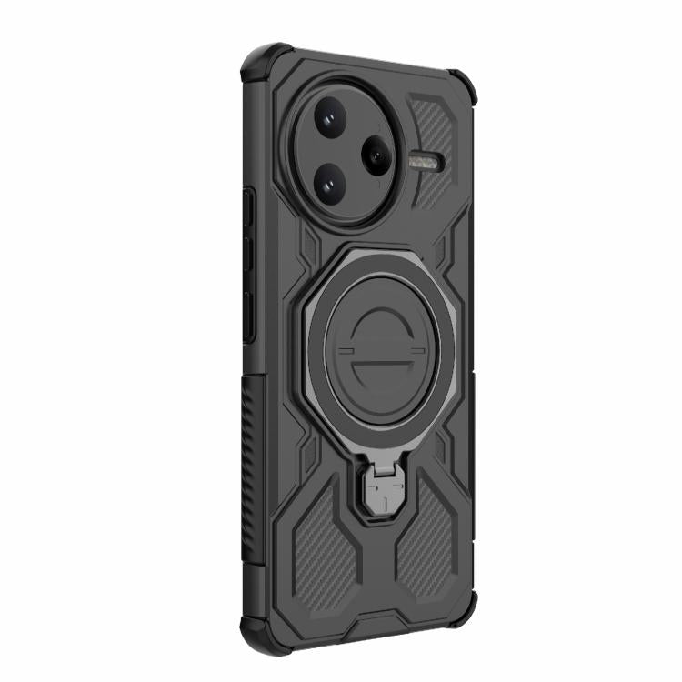 Funda magnética de TPU y PC MagSafe de color sólido para Redmi K80 Pro 5G J-20 (negro)
