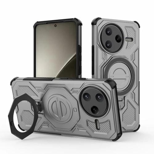 Funda magnética de TPU y PC MagSafe de color sólido para Redmi K80 Pro 5G J-20 (gris)