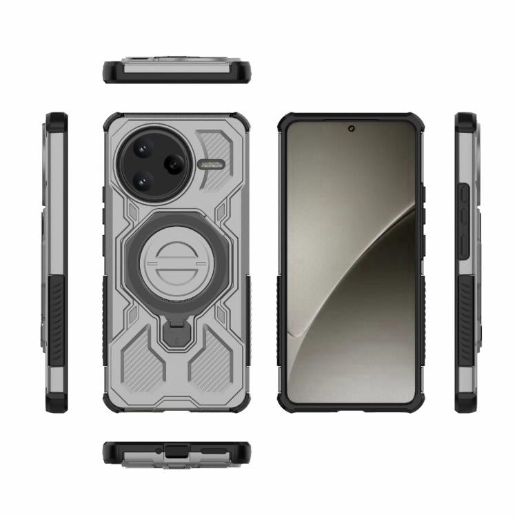 Funda magnética de TPU y PC MagSafe de color sólido para Redmi K80 Pro 5G J-20 (gris)
