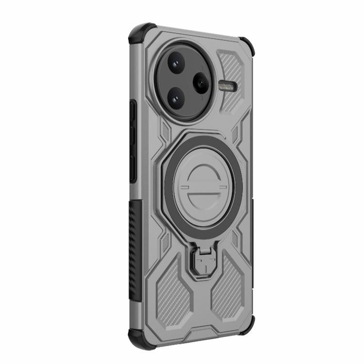 Funda magnética de TPU y PC MagSafe de color sólido para Redmi K80 Pro 5G J-20 (gris)