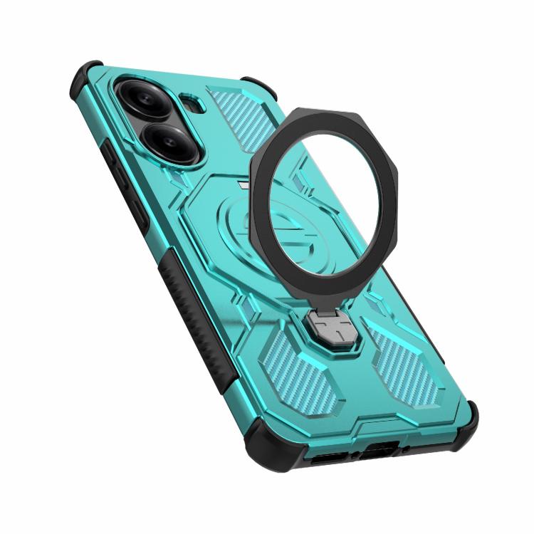 Funda magnética de TPU y PC MagSafe de color sólido para Redmi Turbo 4 5G J-20 (azul lago)