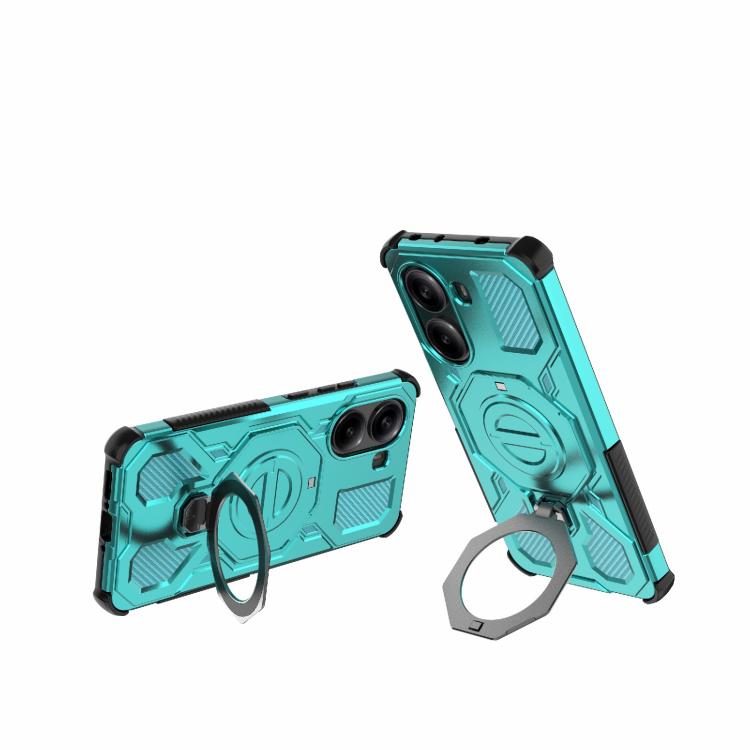 Funda magnética de TPU y PC MagSafe de color sólido para Redmi Turbo 4 5G J-20 (azul lago)