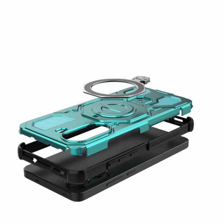 Funda magnética de TPU y PC MagSafe de color sólido para Redmi Turbo 4 5G J-20 (azul lago)