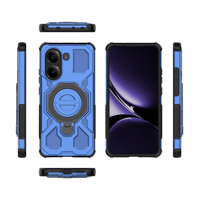 Funda magnética de TPU y PC MagSafe de color sólido para Redmi Turbo 4 5G J-20 (azul)