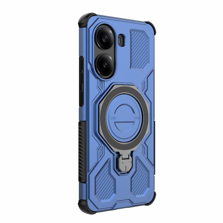 Funda magnética de TPU y PC MagSafe de color sólido para Redmi Turbo 4 5G J-20 (azul)