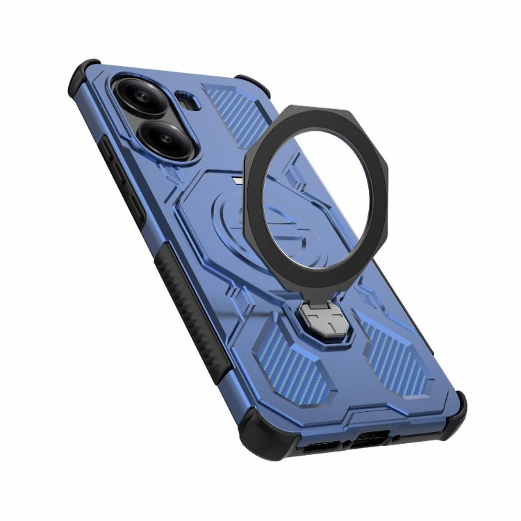 Funda magnética de TPU y PC MagSafe de color sólido para Redmi Turbo 4 5G J-20 (azul)