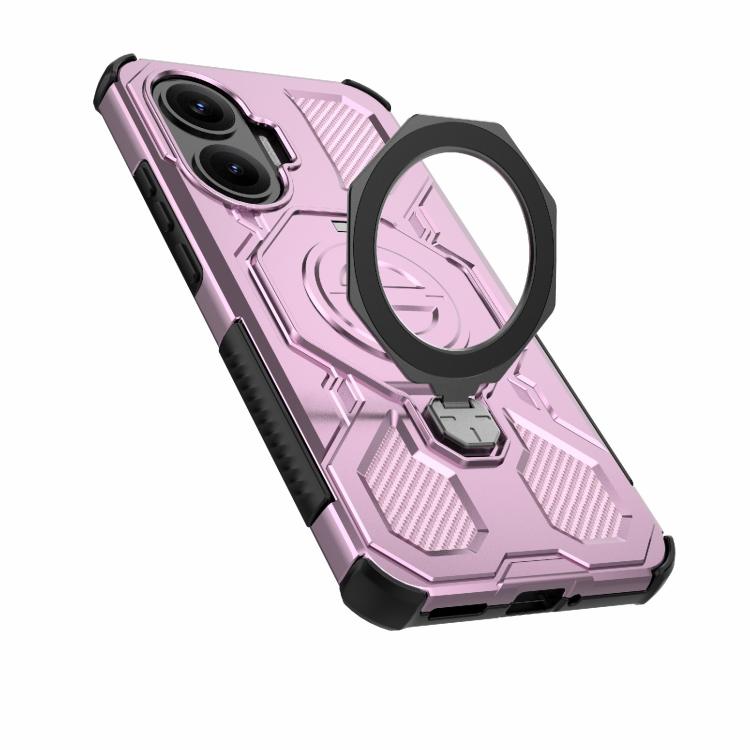 Funda magnética de TPU y PC MagSafe de color sólido para Redmi Turbo 4 Pro 5G J-20 (rosa)