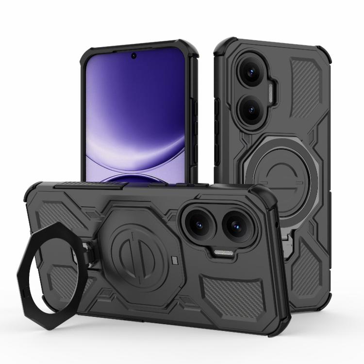 Funda magnética de TPU y PC MagSafe de color sólido para Redmi Turbo 4 Pro 5G J-20 (negro)