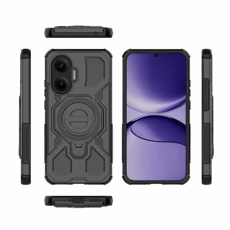 Funda magnética de TPU y PC MagSafe de color sólido para Redmi Turbo 4 Pro 5G J-20 (negro)