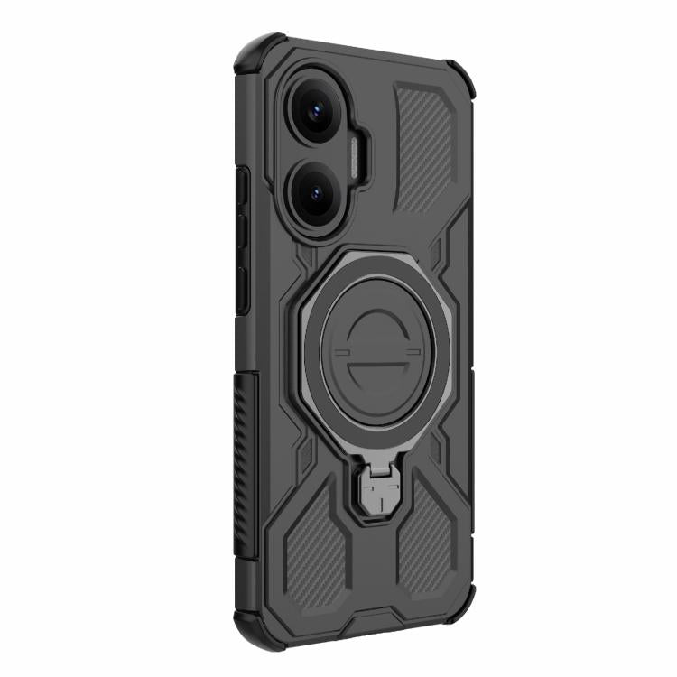 Funda magnética de TPU y PC MagSafe de color sólido para Redmi Turbo 4 Pro 5G J-20 (negro)