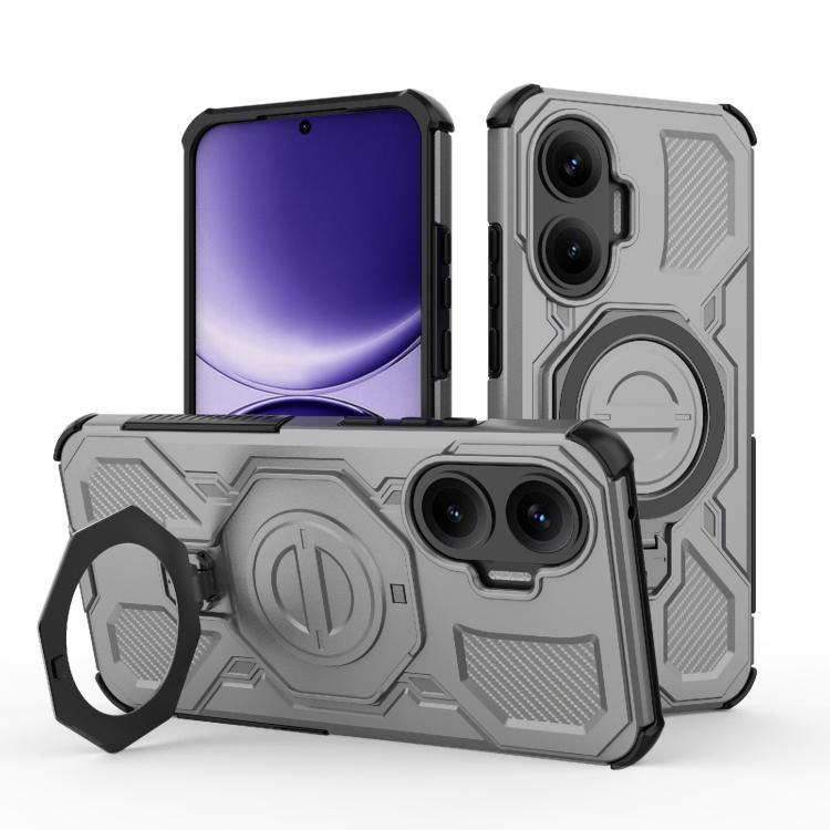 Funda magnética de TPU y PC MagSafe de color sólido para Redmi Turbo 4 Pro 5G J-20 (gris)