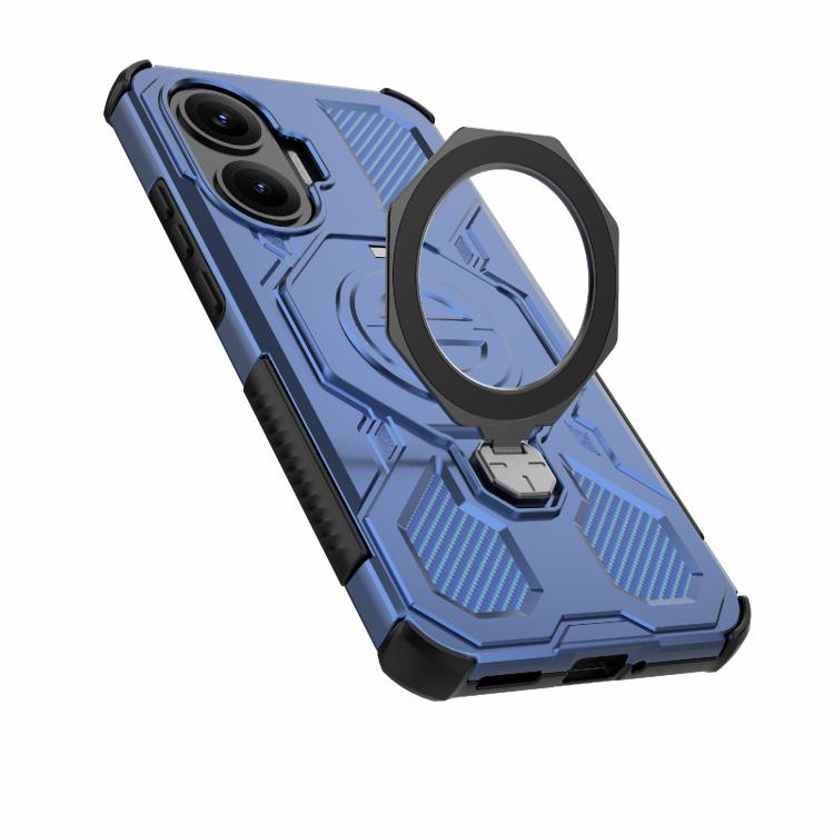 Funda magnética de TPU y PC MagSafe de color sólido para Redmi Turbo 4 Pro 5G J-20 (azul)