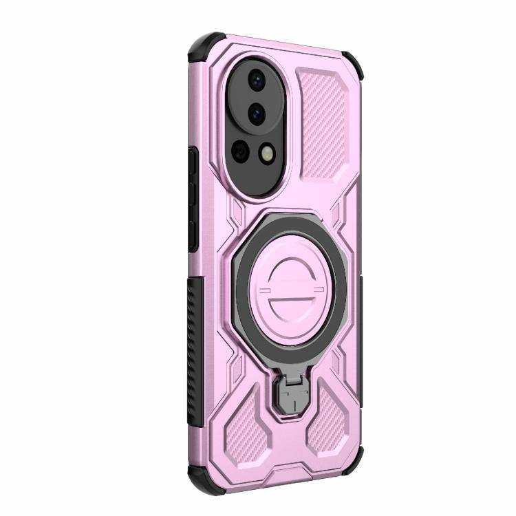 Funda magnética de TPU y PC MagSafe para Huawei Nova 12 5G J-20 (color sólido, rosa)
