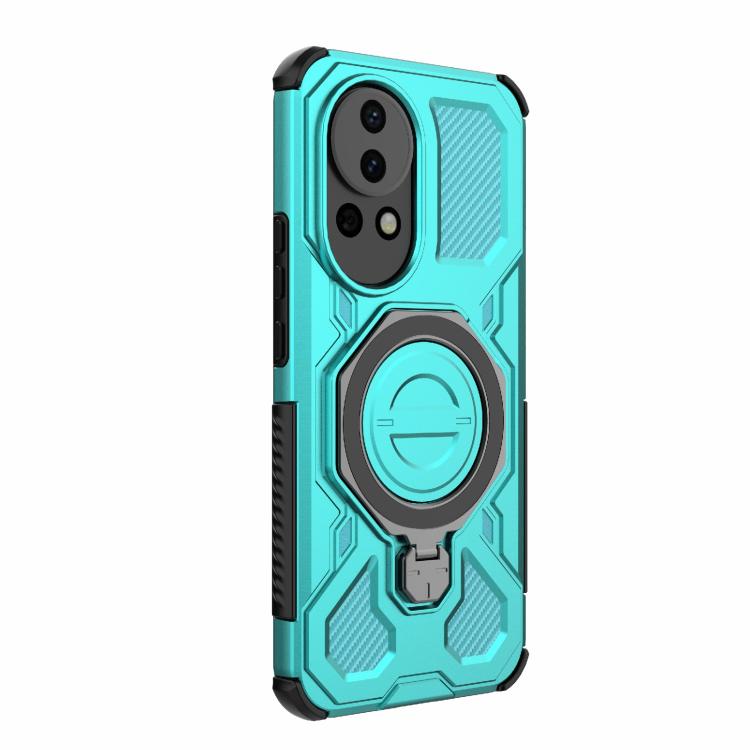 Funda magnética de TPU y PC para Huawei Nova 12 5G J-20 (color sólido, MagSafe) (azul lago)