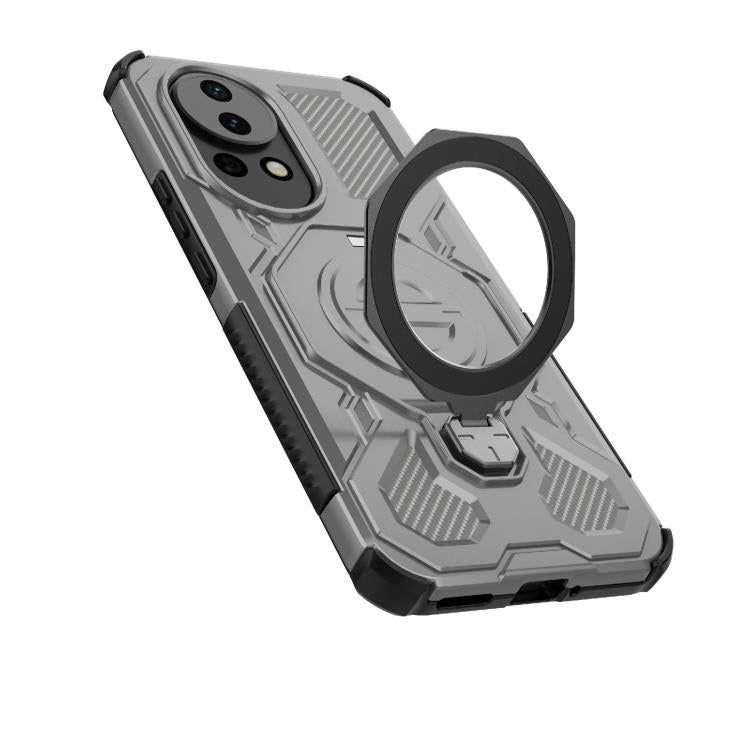 Funda magnética de TPU y PC para Huawei nova 12 5G J-20, color sólido, MagSafe (gris)