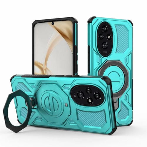 Funda magnética de TPU y PC para Honor 200 5G J-20 (color sólido, MagSafe) (azul lago)