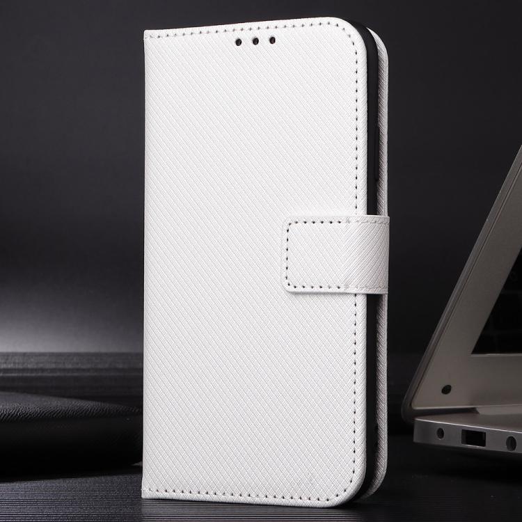 Funda de cuero con textura de diamante para Meizu Note 16 5G (blanca)