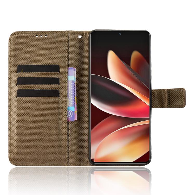 Funda de cuero con textura de diamante para Meizu Note 16 5G (marrón)