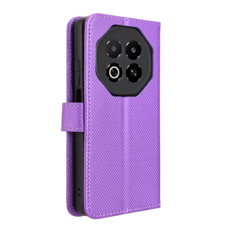 Funda de cuero con textura de diamante para Meizu Note 16 5G (morada)