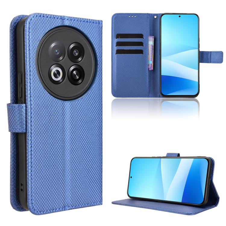 Funda de cuero con textura de diamante para Meizu Note 16 Pro 5G (azul)