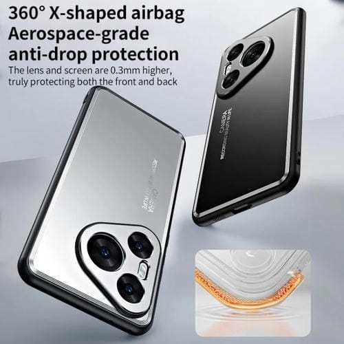 Funda de metal esmerilado para Huawei Pura 80 Pro 5G (negra)