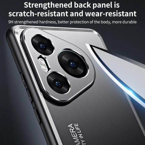 Funda de metal esmerilado para Huawei Pura 80 Ultra 5G (negra)