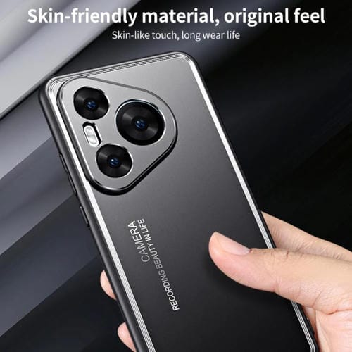 Funda de metal esmerilado para Huawei Pura 80 Pro+ 5G (azul)
