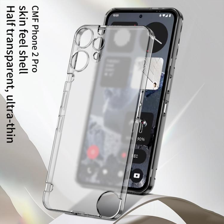 Funda translúcida mate GKK para teléfono CMF Phone 2 Pro (negro)