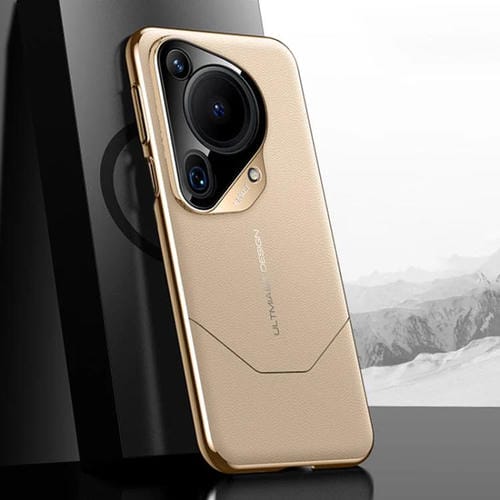 Funda para Huawei Pura 70 Ultra Premium con diseño de imitación electrochapada (dorada)