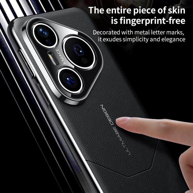 Funda para Huawei Pura 70 Premium con diseño de imitación galvanizada (negra)