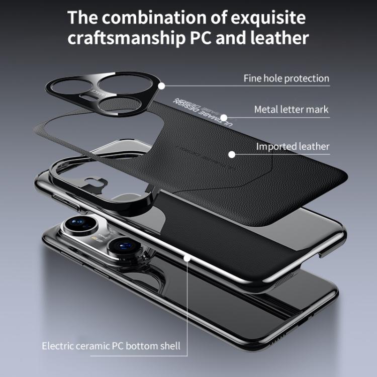 Funda para Huawei Pura 70 Premium con diseño de imitación galvanizada (dorada)