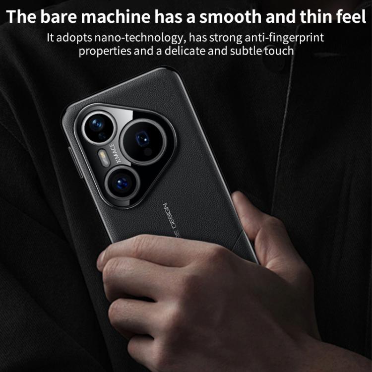 Funda para Huawei Pura 70 Premium con diseño de imitación galvanizada (negra)