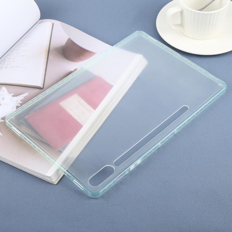 Funda híbrida de TPU y acrílico transparente para Samsung Galaxy Tab S9+/S10+ (verde)