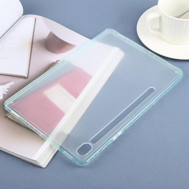 Funda híbrida de TPU y acrílico transparente para Samsung Galaxy Tab S9/S10 FE (verde)