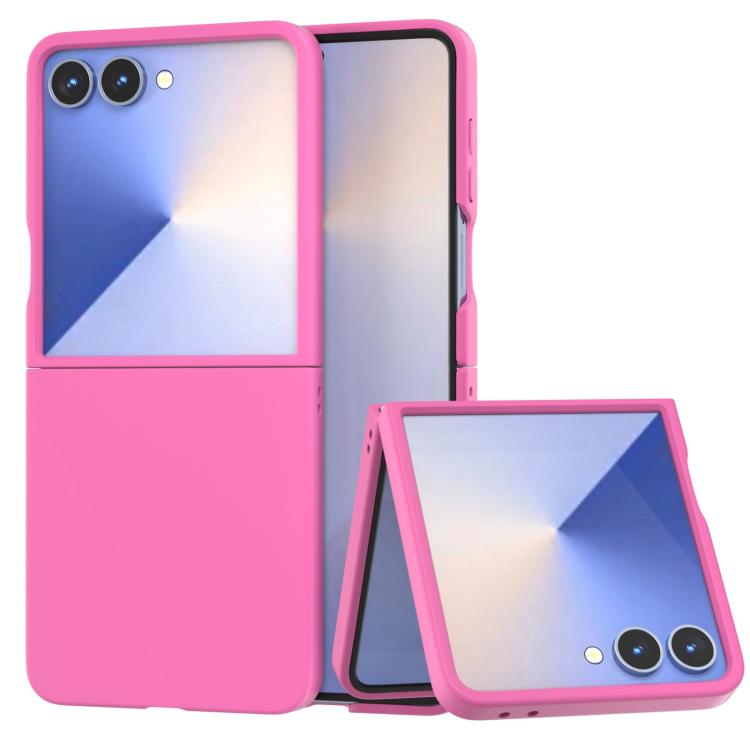 Funda de PC con pintura en aerosol Kalebol de color sólido para Samsung Galaxy Z Flip5 (verde claro)