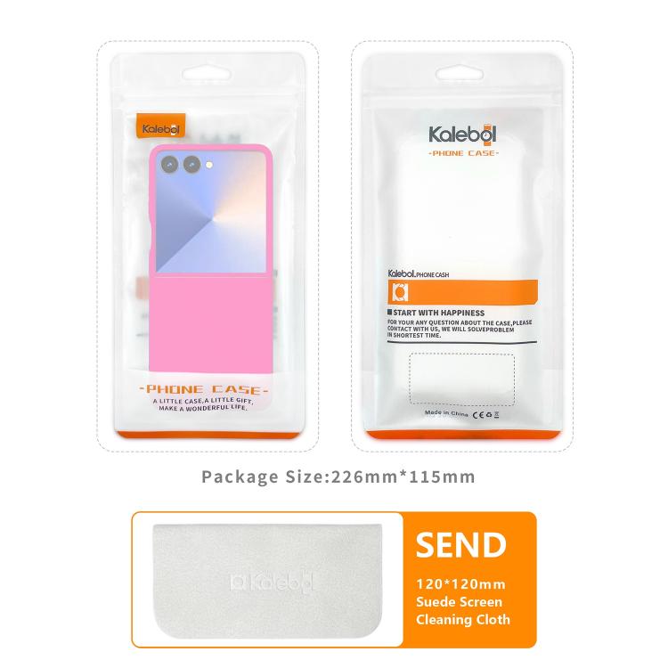 Funda de PC con pintura en aerosol Kalebol de color sólido para Samsung Galaxy Z Flip5 (rosa)