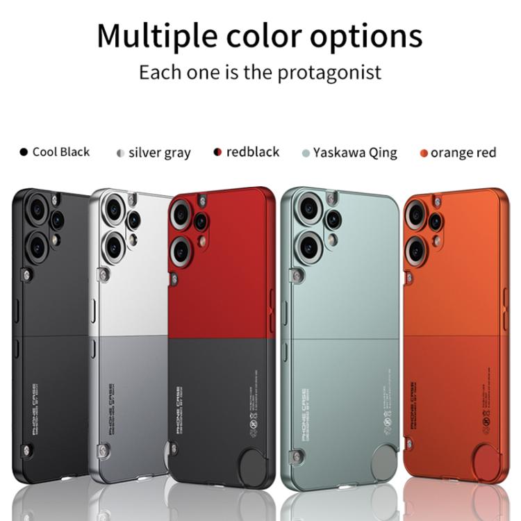 Funda antigolpes para teléfono CMF Phone 2 Pro GKK con conexión de mortaja y espiga, color de contraste (rojo y negro)
