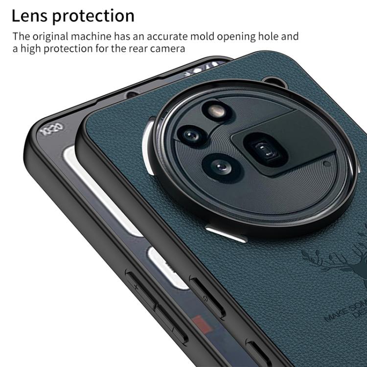 Funda de piel de alce GKK para el teléfono 3a For Nothing (fibra de carbono)